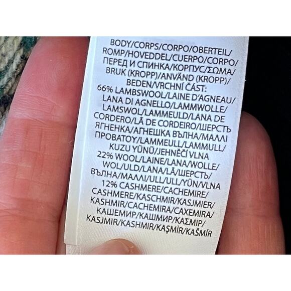 RARE HTF SOLD OUT Polo Ralph Lauren Cashmere Fair Isle Puff Sleeve Sweater sz L - Picture 11 of 16